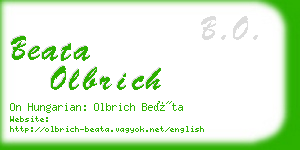 beata olbrich business card
